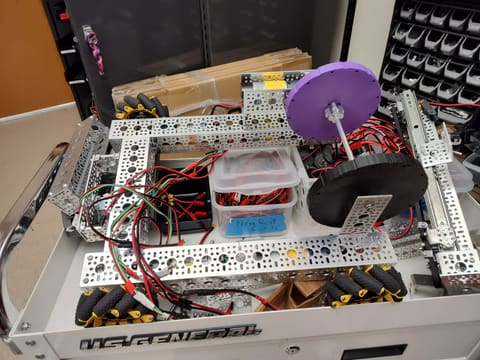 The intake prototype on the robot