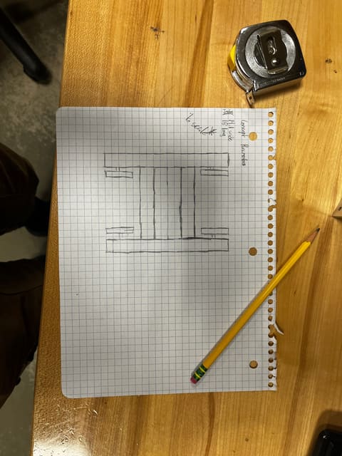 Graph paper chassis sketch