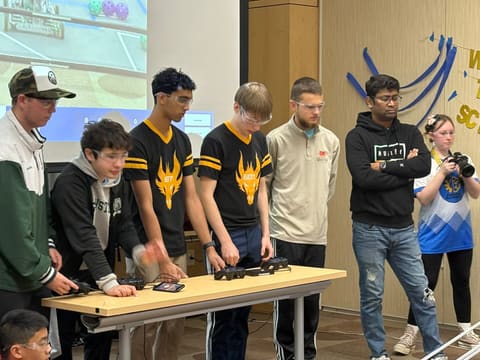 The drive team at the controls during a match