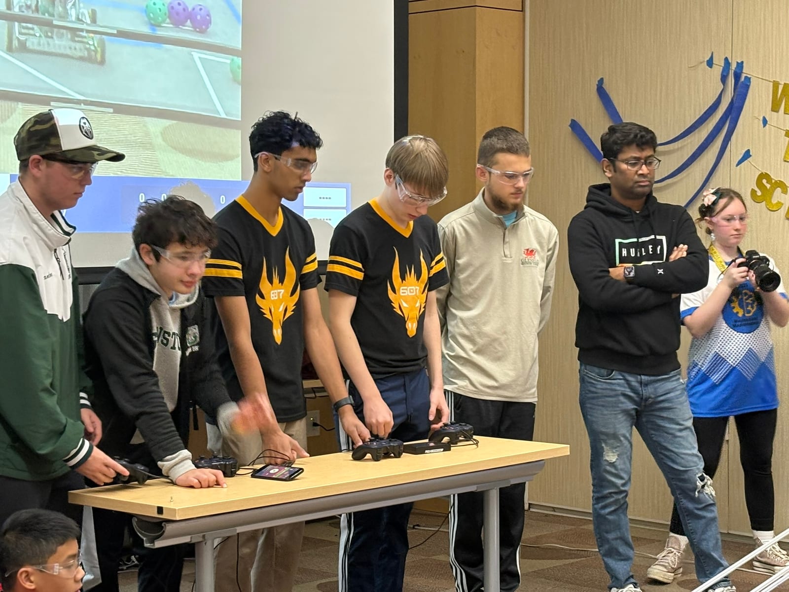 The drive team at the controls during a match